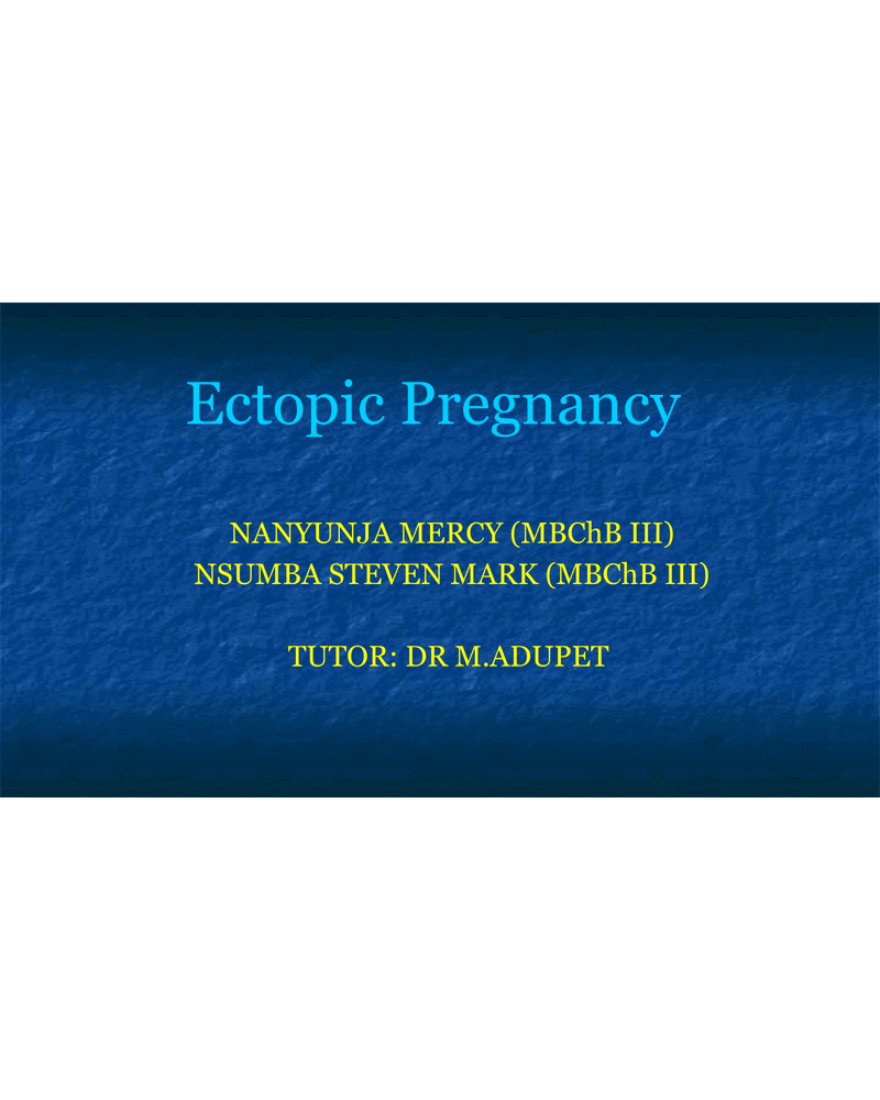 Ectopic Pregnancy: Management and Complications cover