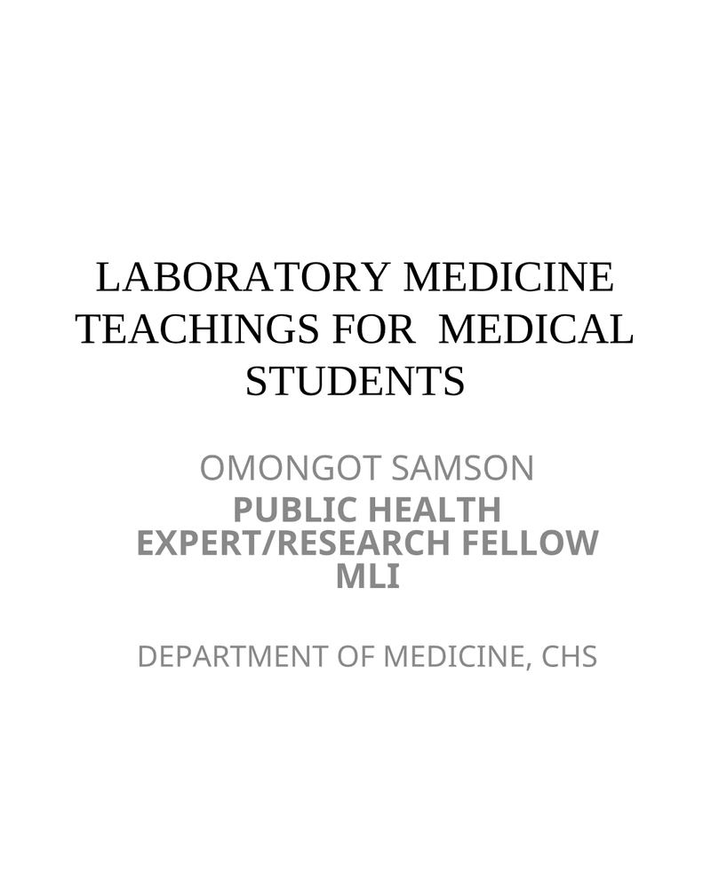 LABORATORY TEACHINGS cover