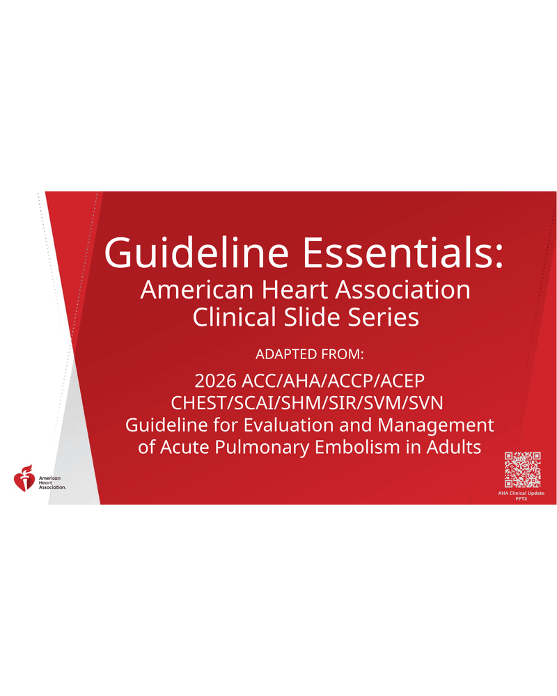 2026 Acute Pulmonary Embolism Management Guideline cover
