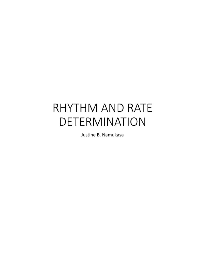 Medly ECG Session 2 Rythm And Rate Determination JBN 18.06.26 cover